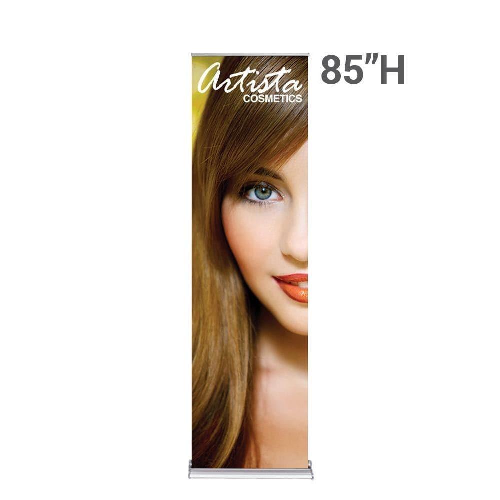 24" SilverStep Retractable Banner Stand (Black and Silver) - San Diego Sign Company