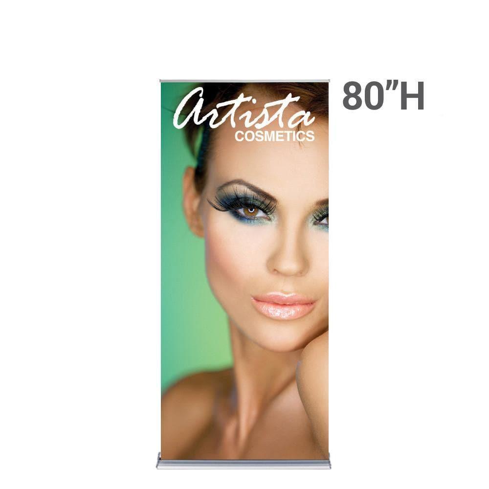36" SilverStep Retractable Banner Stand (Black and Silver) - San Diego Sign Company