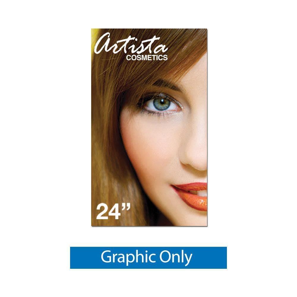 24" SilverStep Tabletop Retractable Banner Stand (Black and Silver) - San Diego Sign Company