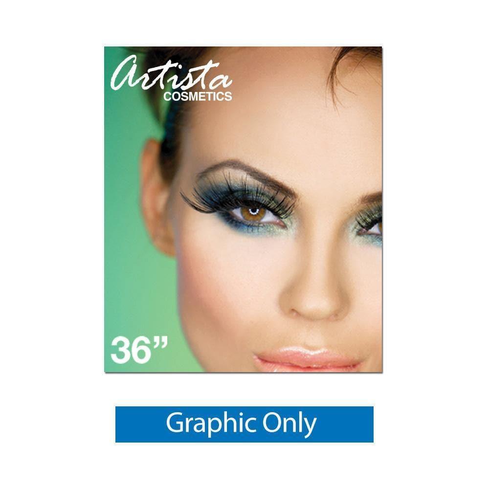 36" SilverStep Tabletop Retractable Banner Stand (Black and Silver) - San Diego Sign Company