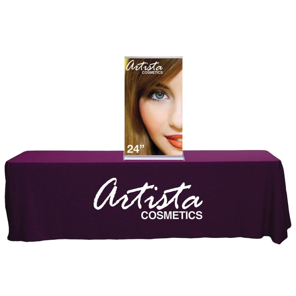 24" SilverStep Tabletop Retractable Banner Stand (Black and Silver) - San Diego Sign Company