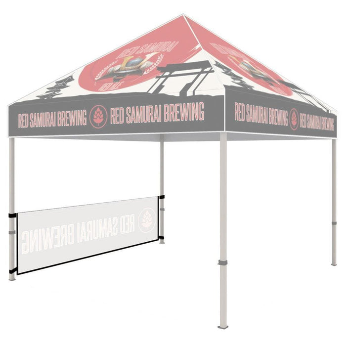[Prime] 10ft. Tent Half Wall with Steel Rail - San Diego Sign Company